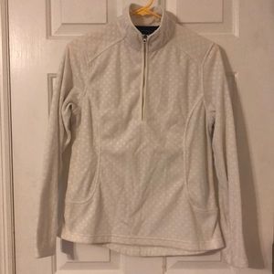 Ivory Lands End Fitted Fleece - S